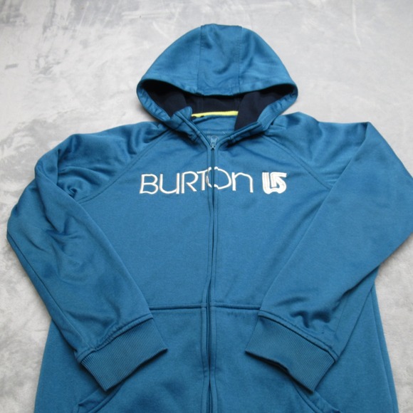 Burton Hoodie Womens XL Teal Ningbo Pockets Full Zip Fleece Sweatshirt‎ Athletic - Picture 6 of 11